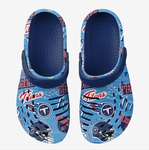 Tennessee Titans Historic Print Clog Strap Crocs Blue Size 7 - 8 Waterproof NWT main image 5